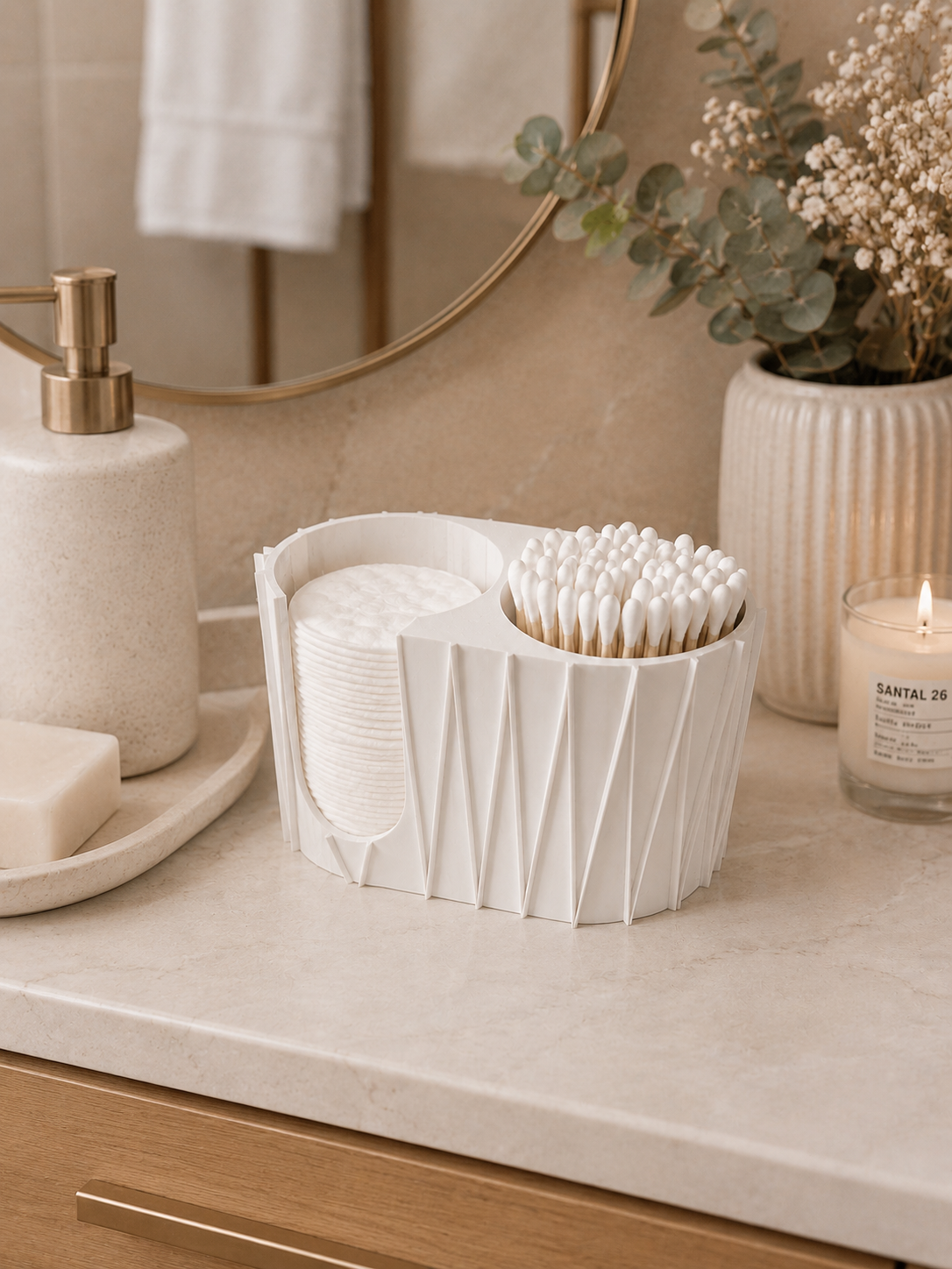 white origami pad holder