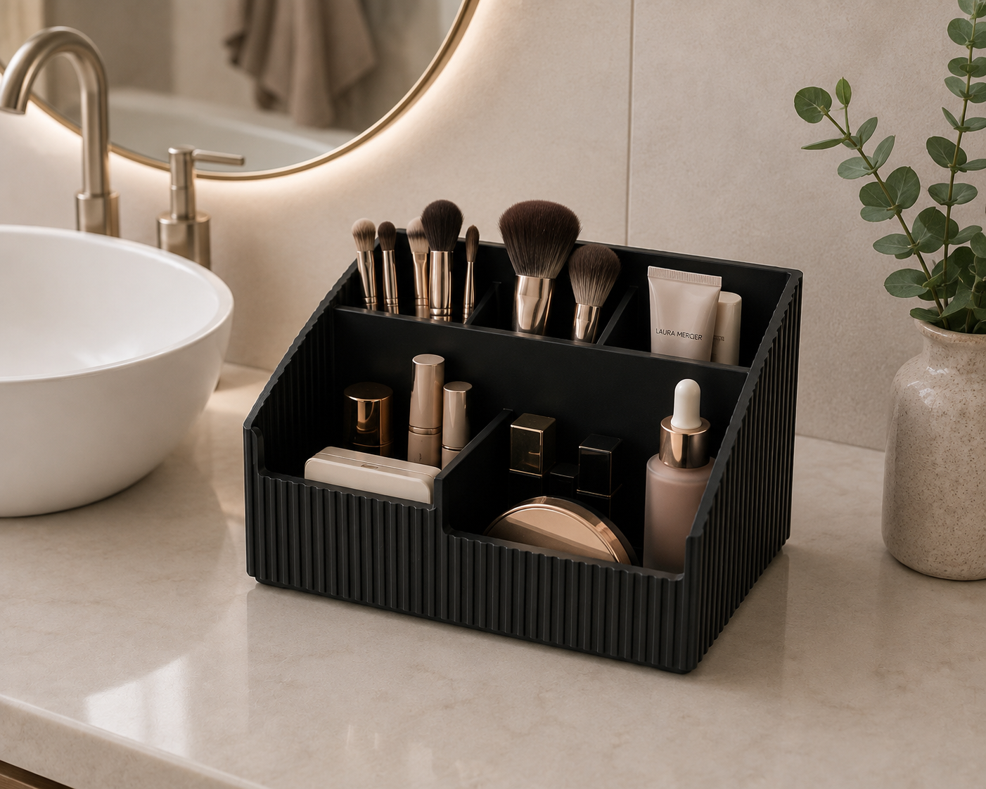 Makeup organizer black