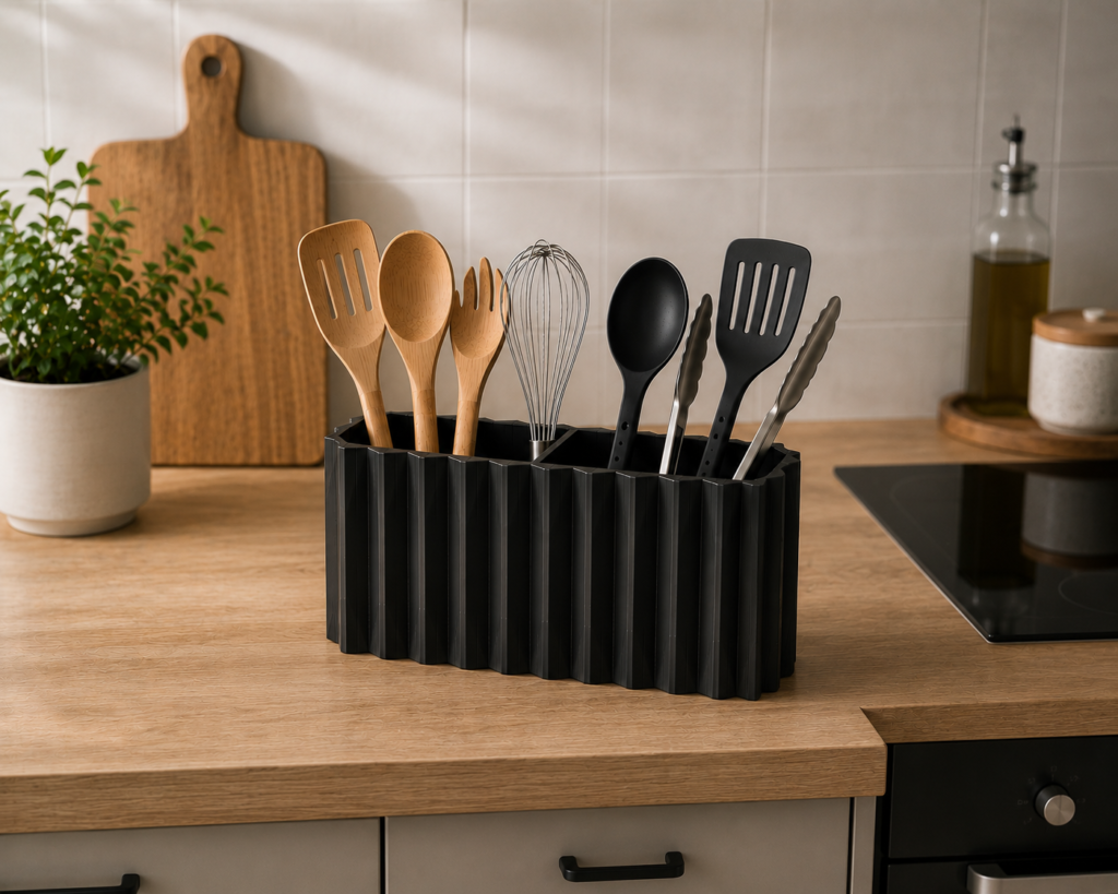 Dual kitchen utensil holder
