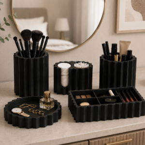 Faceted Sortoria complete beauty organizer set