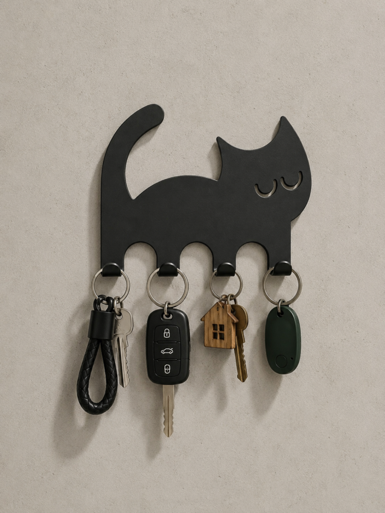 kitten design key hanger